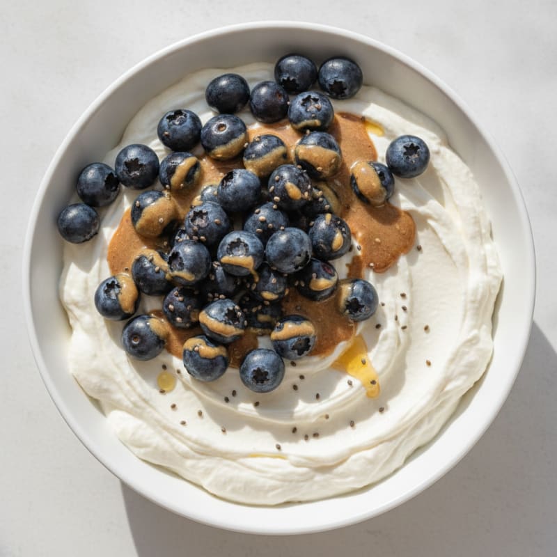 Silky Greek Yogurt Protein Pudding with Berries