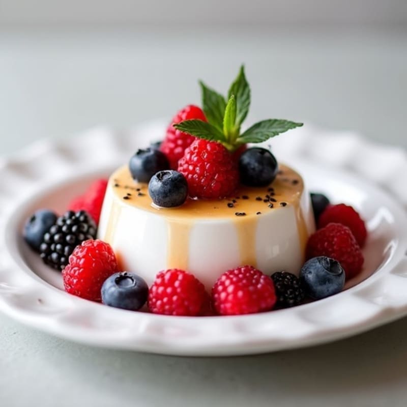 Greek Yogurt Protein Mousse with Mixed Berries