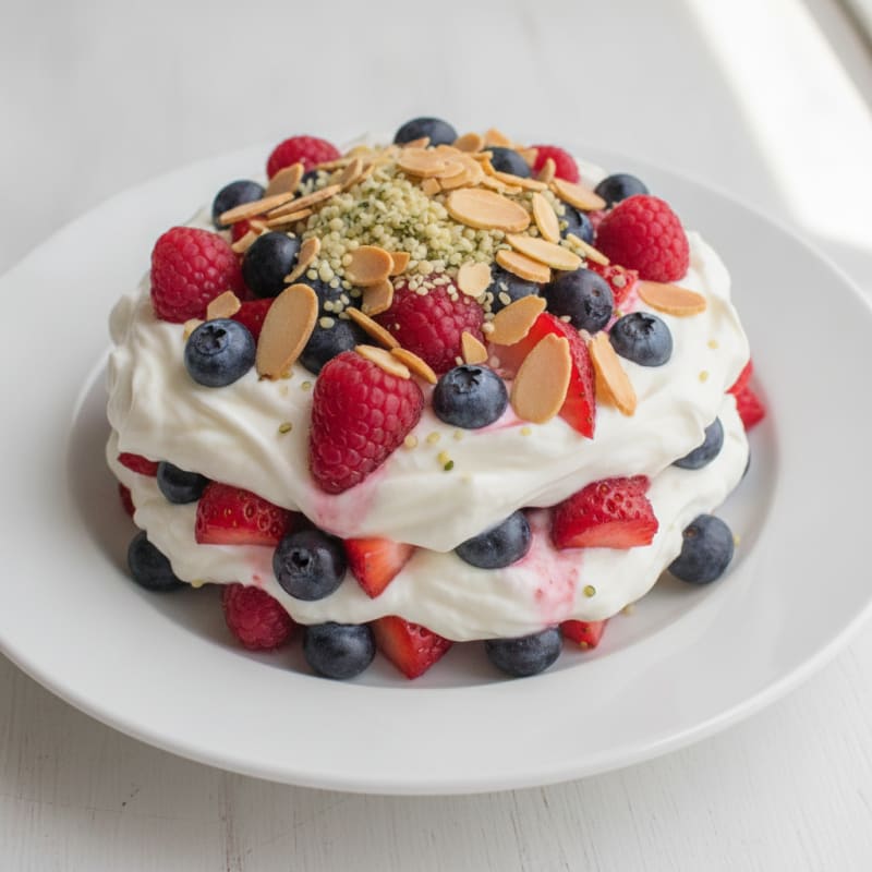 Greek Yogurt Protein Parfait with Mixed Berries