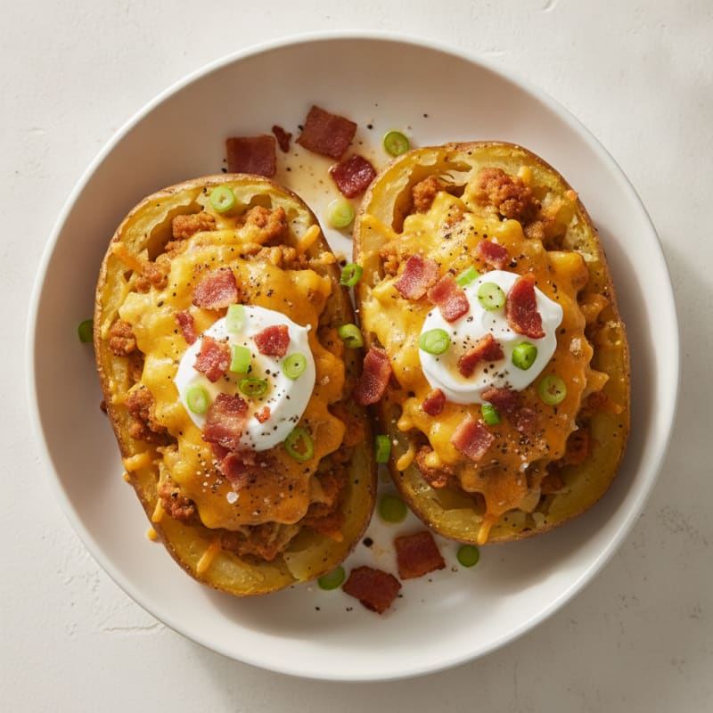 Bacon Cheddar Stuffed Potatoes