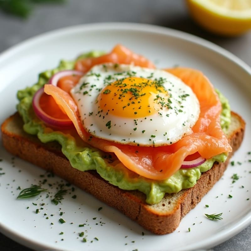 Smoked Salmon Everything Toast with Creamy Avocado