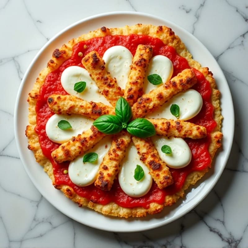 Crispy Cauliflower Crust Pizza with Fresh Mozzarella