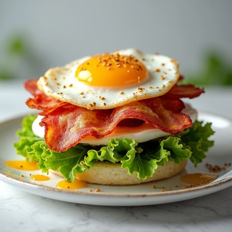 Crispy Turkey Bacon Lettuce Stack with Herb Aioli