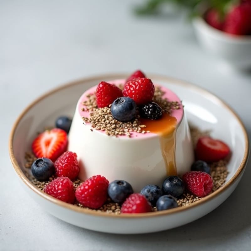Creamy Greek Yogurt Protein Pudding with Berries