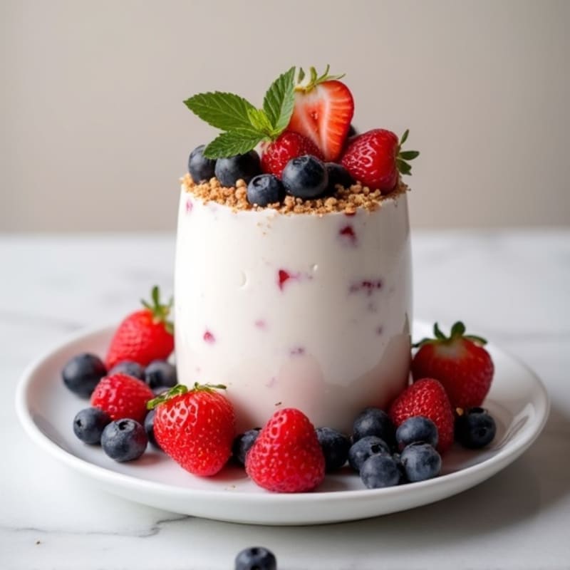 Silky Greek Yogurt Protein Mousse with Fresh Berries