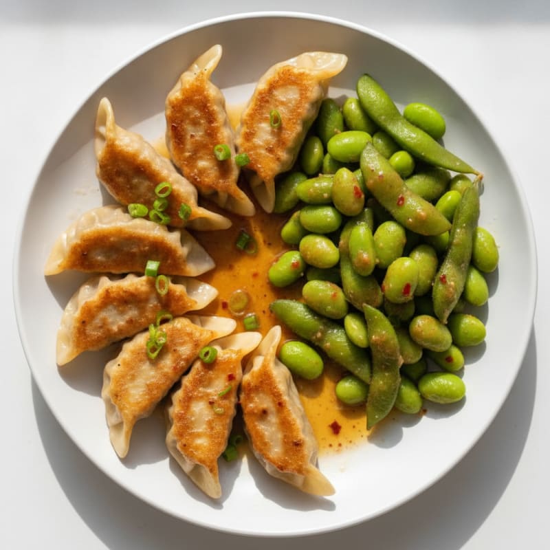 Pork Dumplings with Edamame