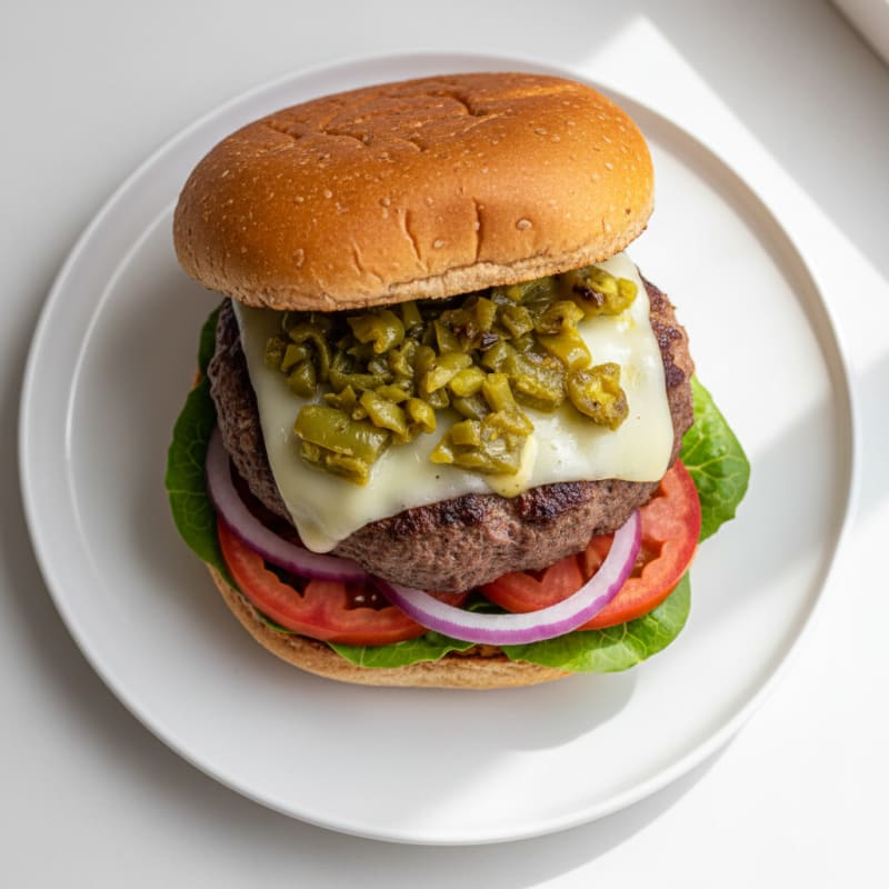 Green Chile Beef Burger