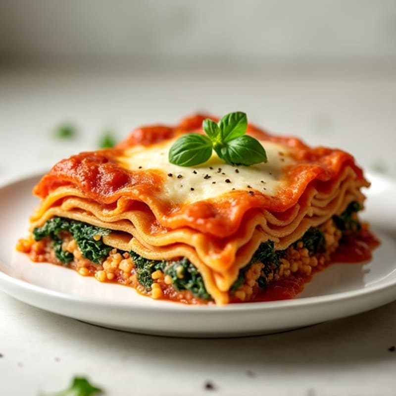 Hearty Lean Ground Turkey and Spinach Baked Lasagna