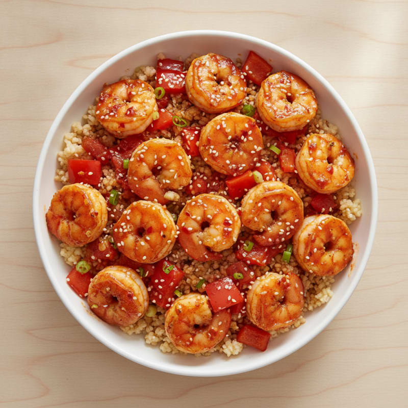 Spicy Chili Garlic Shrimp Skillet