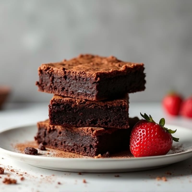 Fudgy Dark Chocolate Protein Brownies