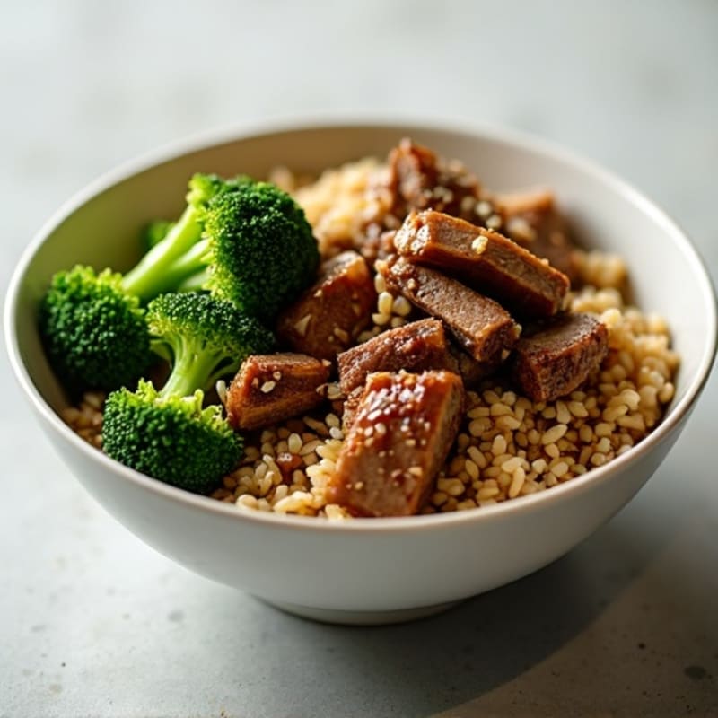 Ginger-Garlic Beef and Broccoli Rice Bowl