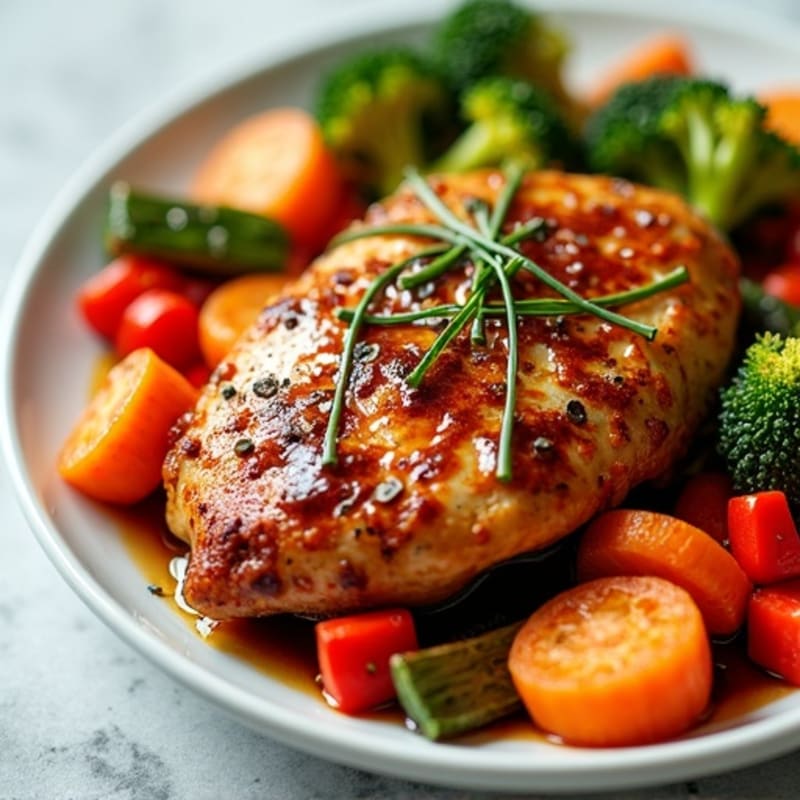 Sheet Pan Crispy Teriyaki Chicken and Roasted Vegetables