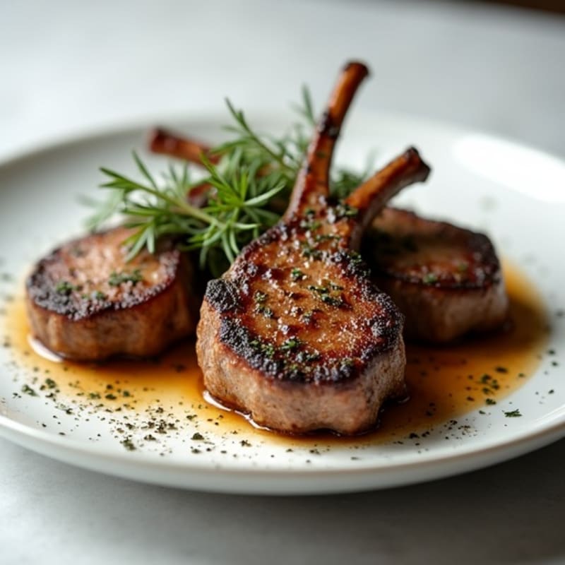 Herb-Crusted Pan Seared Lamb Chops