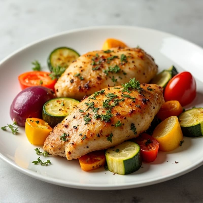 Lemon-Herb Baked Chicken with Roasted Vegetables
