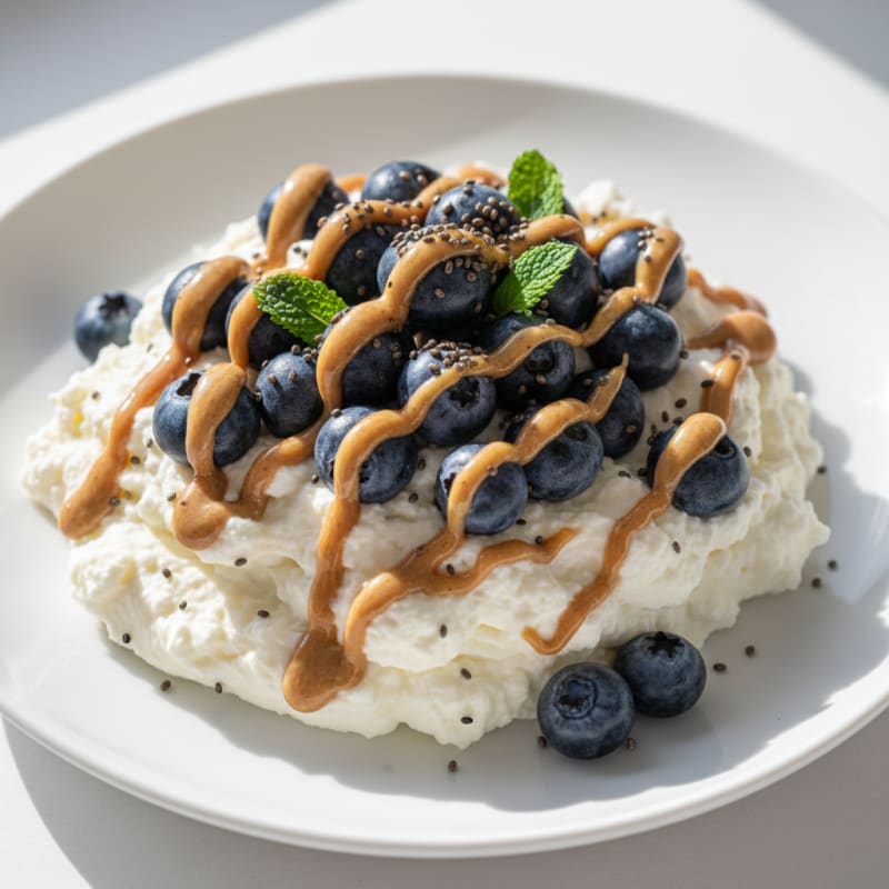 Silky Greek Yogurt Protein Pudding with Berries