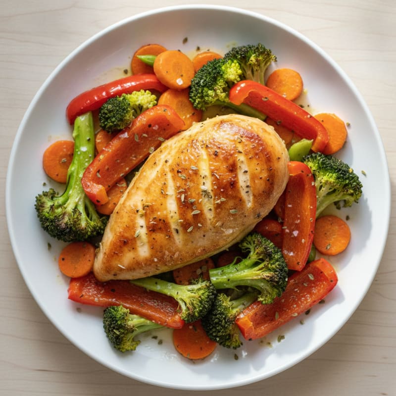 Lemon Herb Roasted Chicken and Veggies