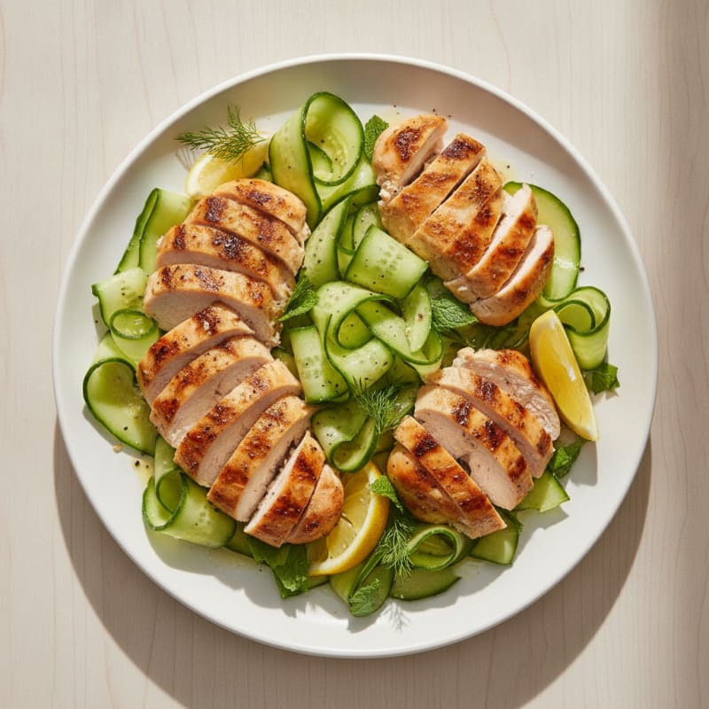 Grilled Chicken Cucumber Salad