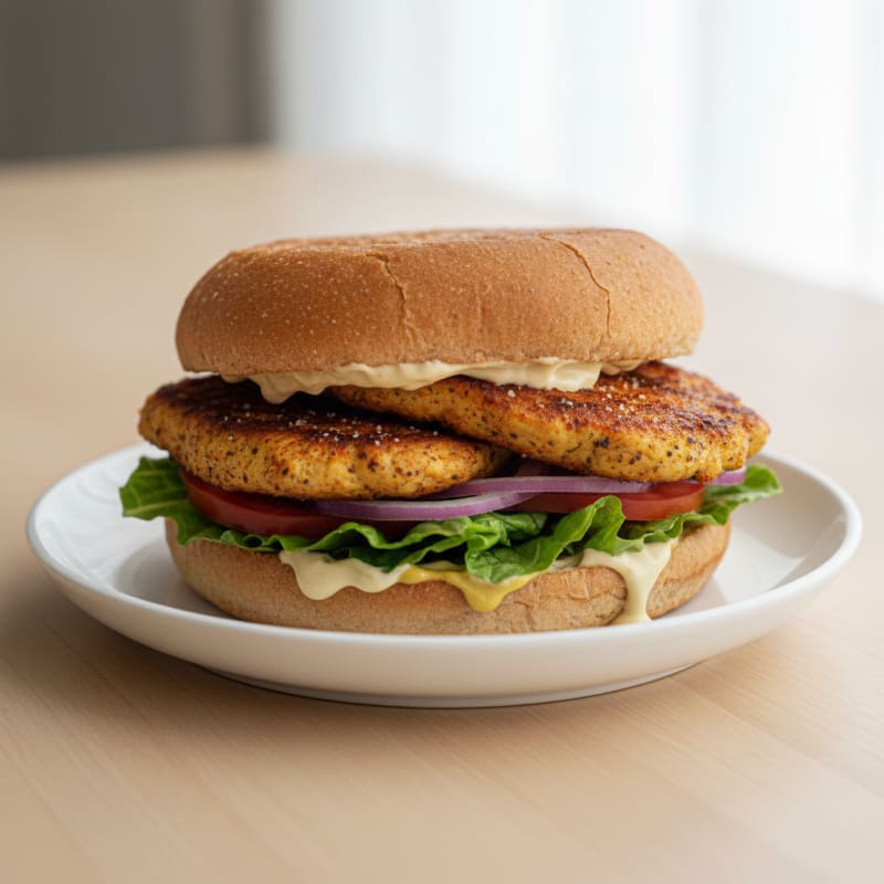 Pan-Seared Vegan Chicken Sandwich