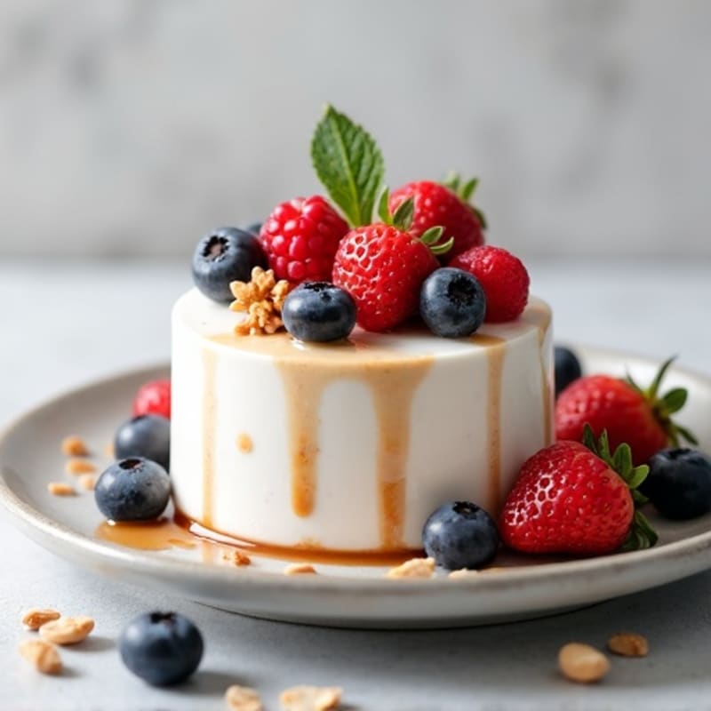 Greek Yogurt Protein Mousse with Berries