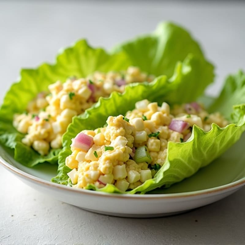 Creamy Egg Salad Lettuce Wraps