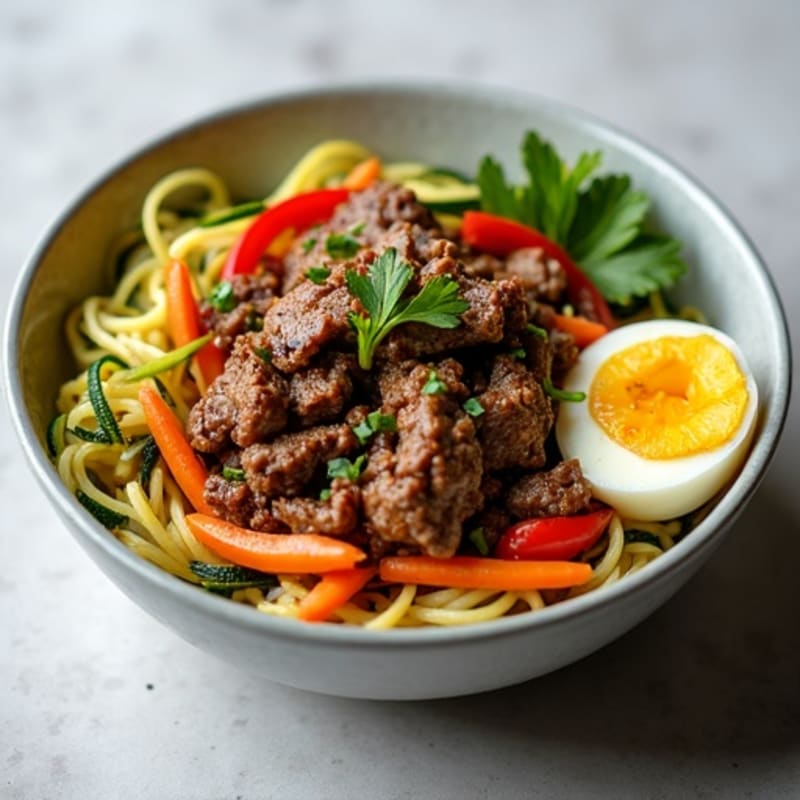 Savory Lean Beef and Crisp Veggie Noodle Bowl