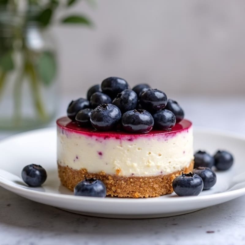 Greek Yogurt Protein Cheesecake with Fresh Berries