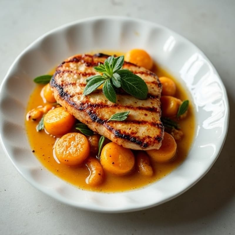 Herb-Roasted Sweet Potato Gnocchi with Sage Brown Butter and Grilled Chicken