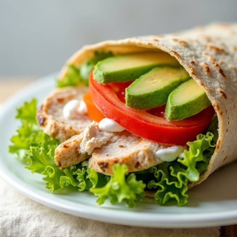 Creamy Avocado Turkey Wrap