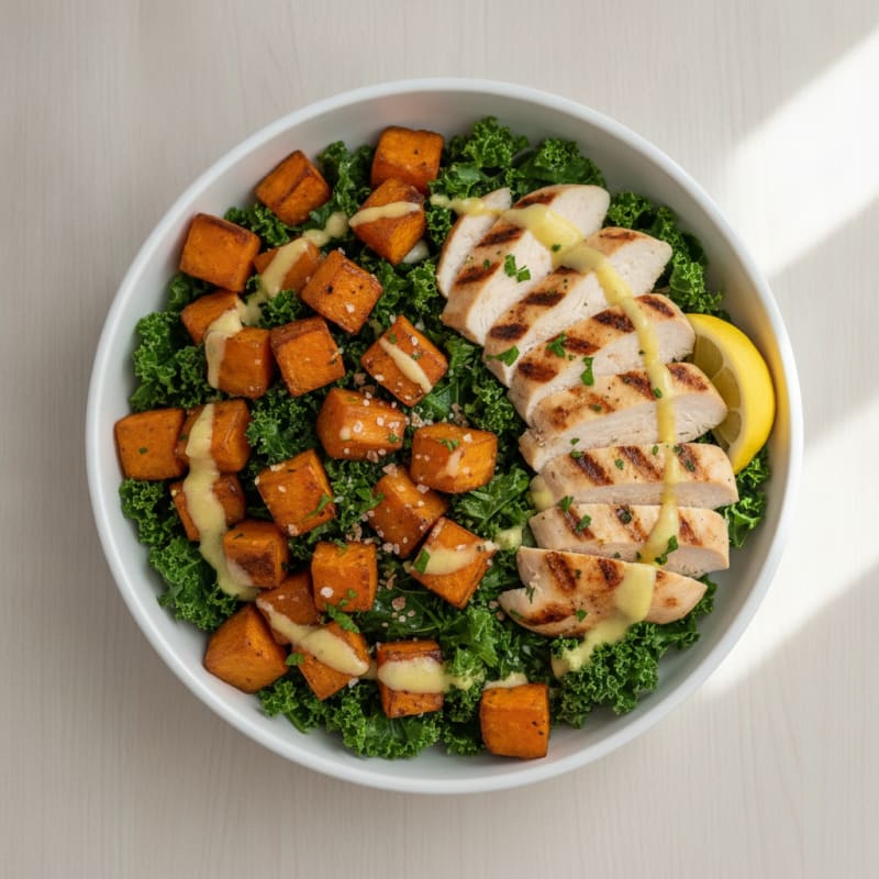 Grilled Chicken Sweet Potato Power Bowl