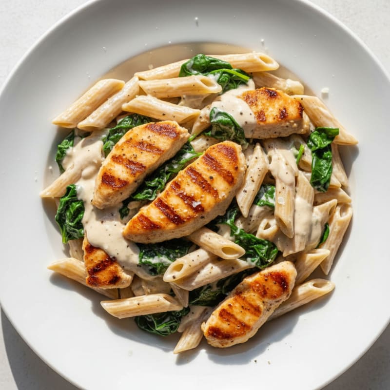 Garlic Parmesan Chicken Alfredo Pasta