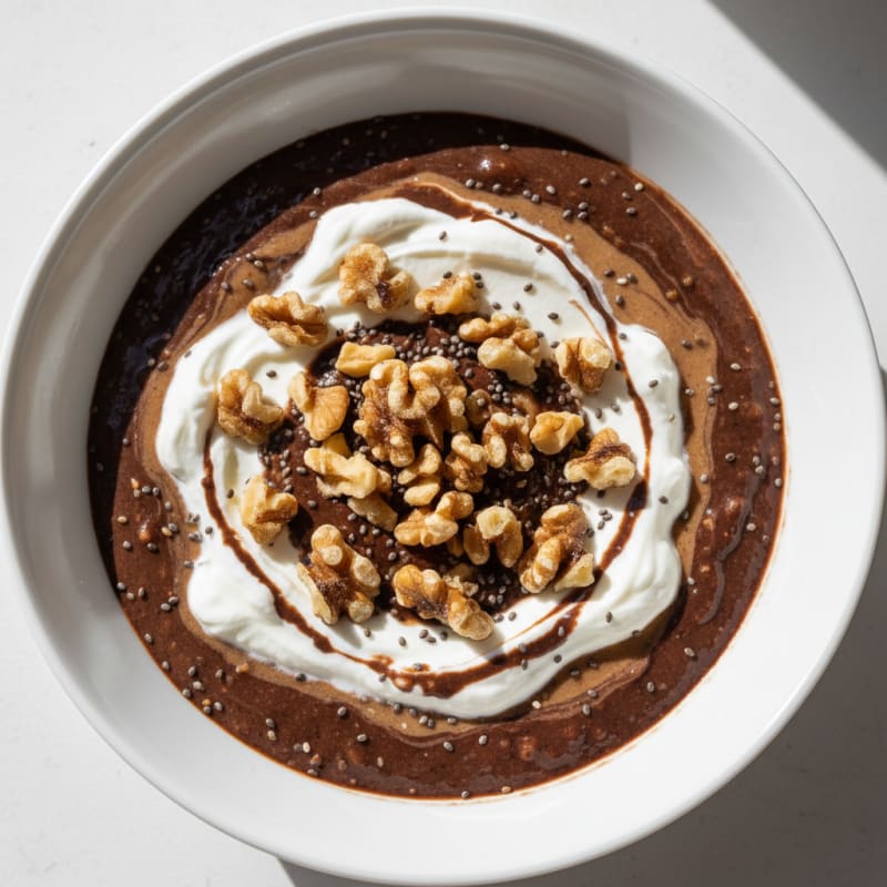 Silky Chocolate Protein Pudding with Greek Yogurt