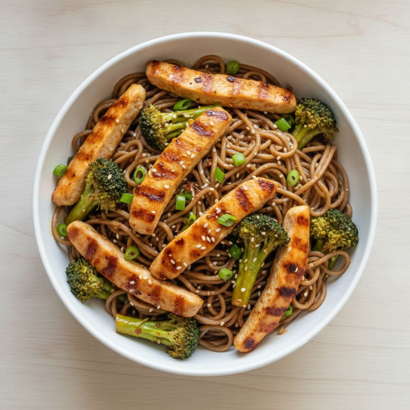 Garlic Sesame Noodles with Chicken