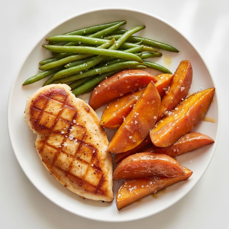 Brown Sugar Glazed Sweet Potatoes with Seared Chicken