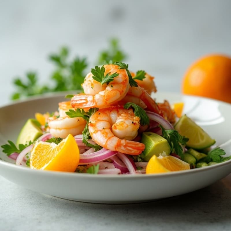Citrus-Marinated Shrimp and Creamy Avocado Ceviche