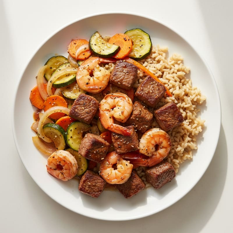 Hibachi-Style Steak and Shrimp Dinner