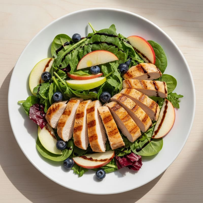 Grilled Chicken Salad with Apple Slices