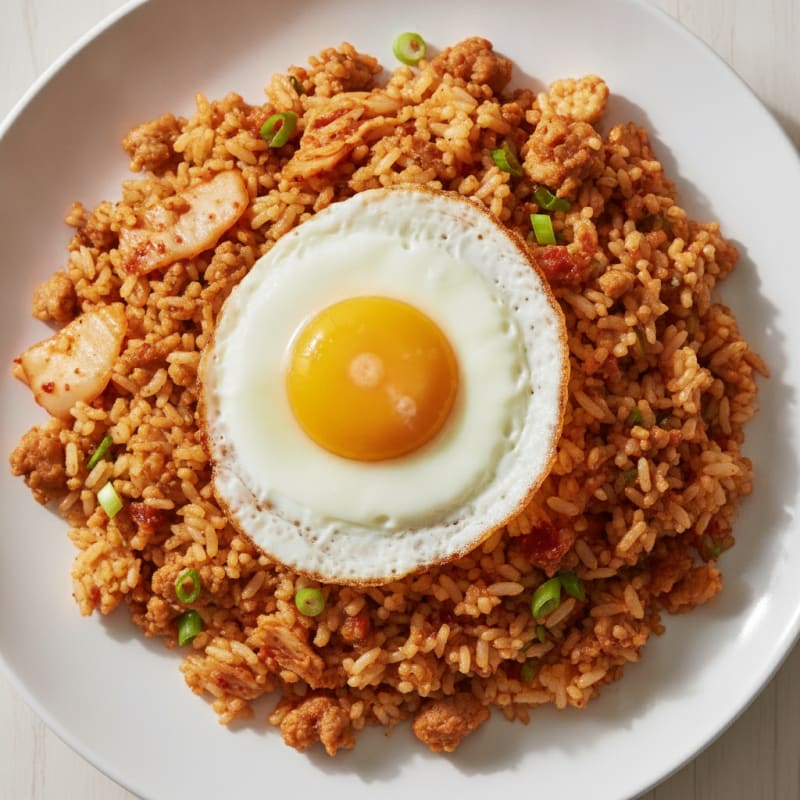 Kimchi Fried Rice with Fried Egg