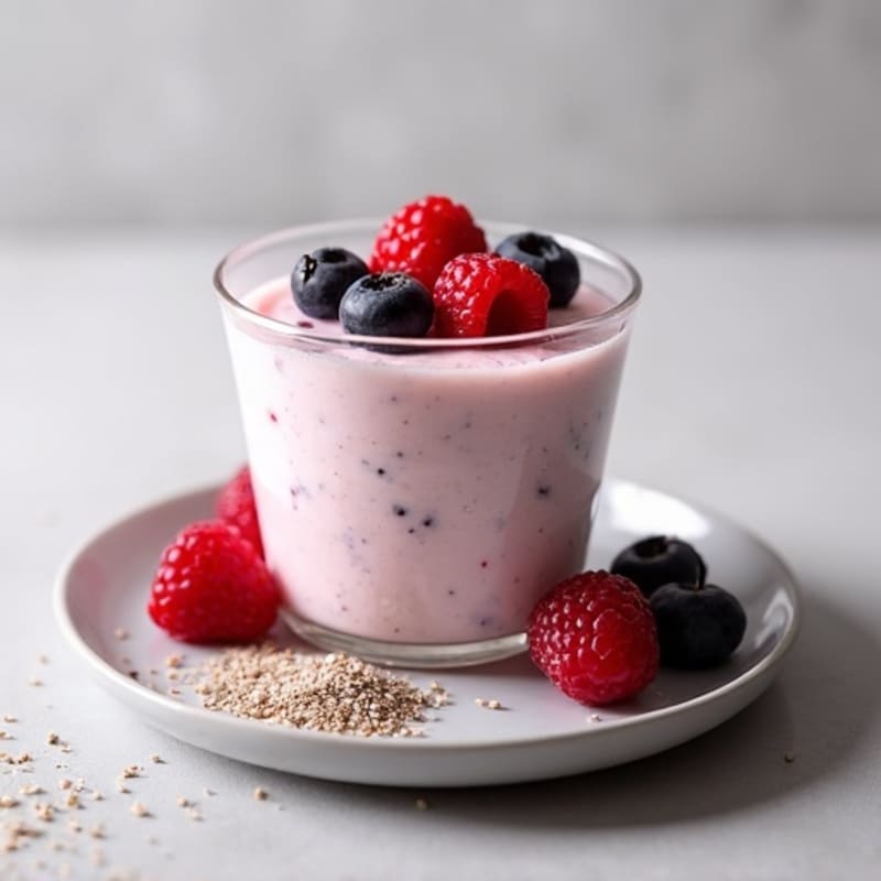 Greek Yogurt Protein Mousse with Mixed Berries