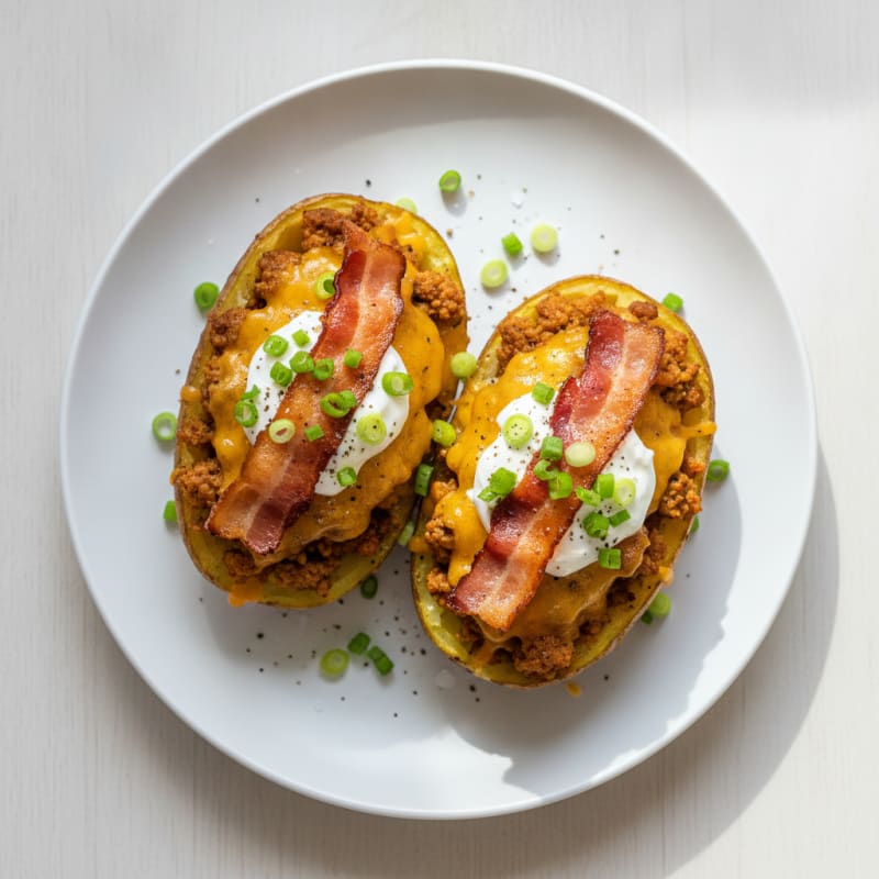 Bacon Cheddar Stuffed Potatoes