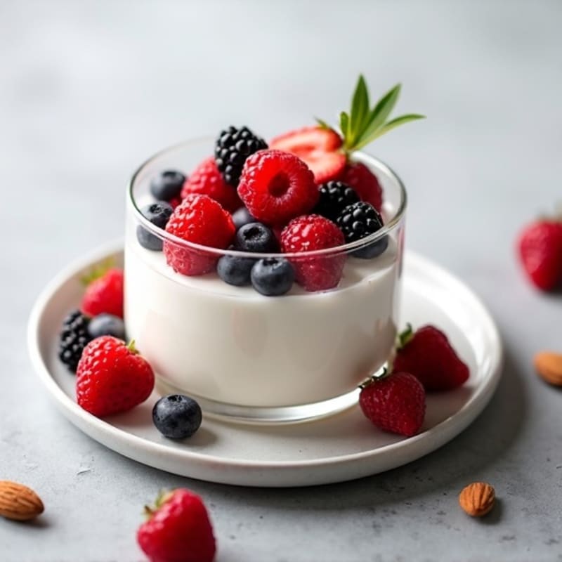 Greek Yogurt Protein Mousse with Berries