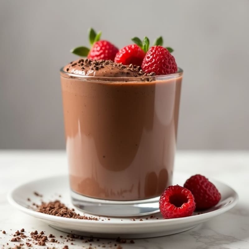 Silky Chocolate Protein Pudding with Chia Seeds
