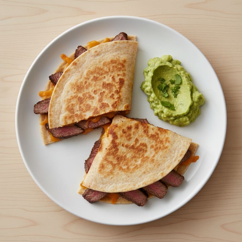 Carne Asada Quesadillas with Guacamole