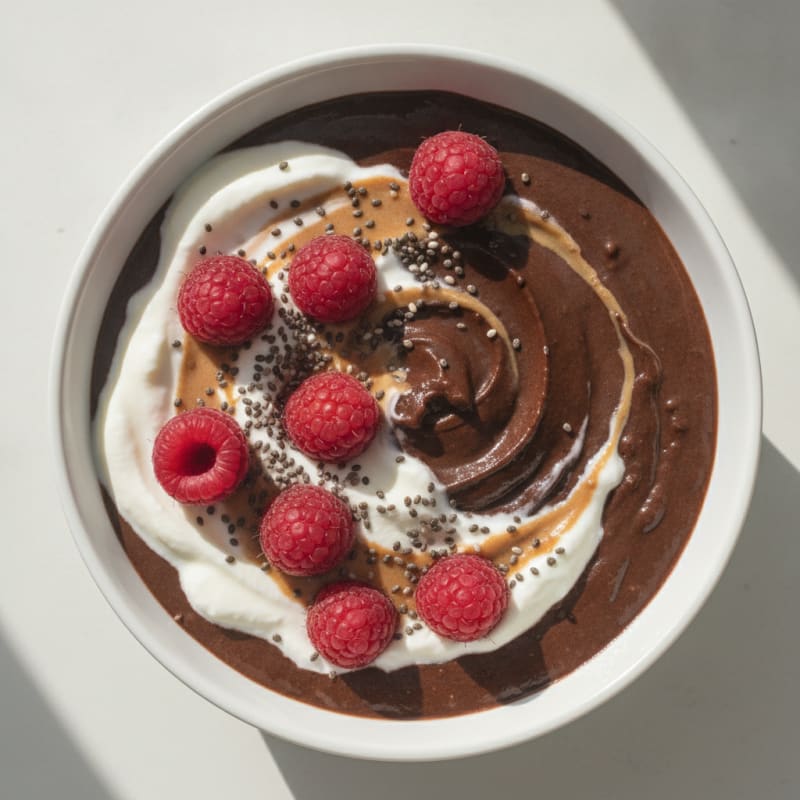 Silky Chocolate Protein Pudding with Greek Yogurt