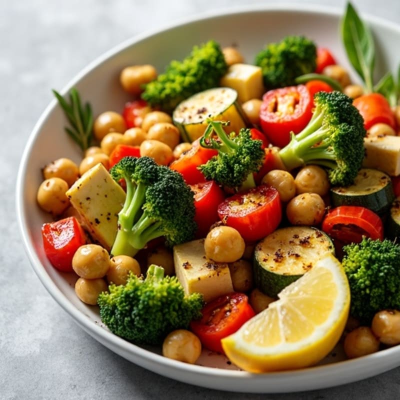 Sheet Pan Roasted Vegetables with Lemon Garlic