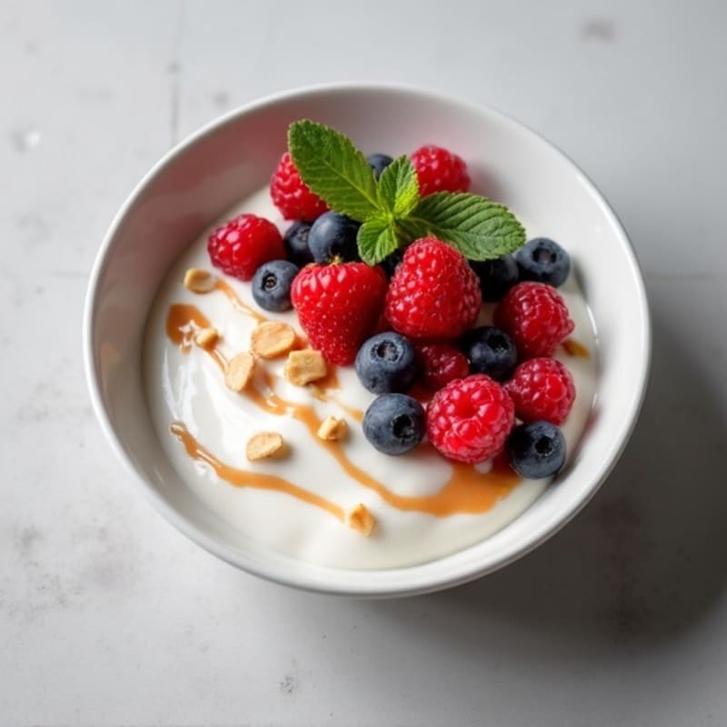 Silky Greek Yogurt Protein Mousse with Berries