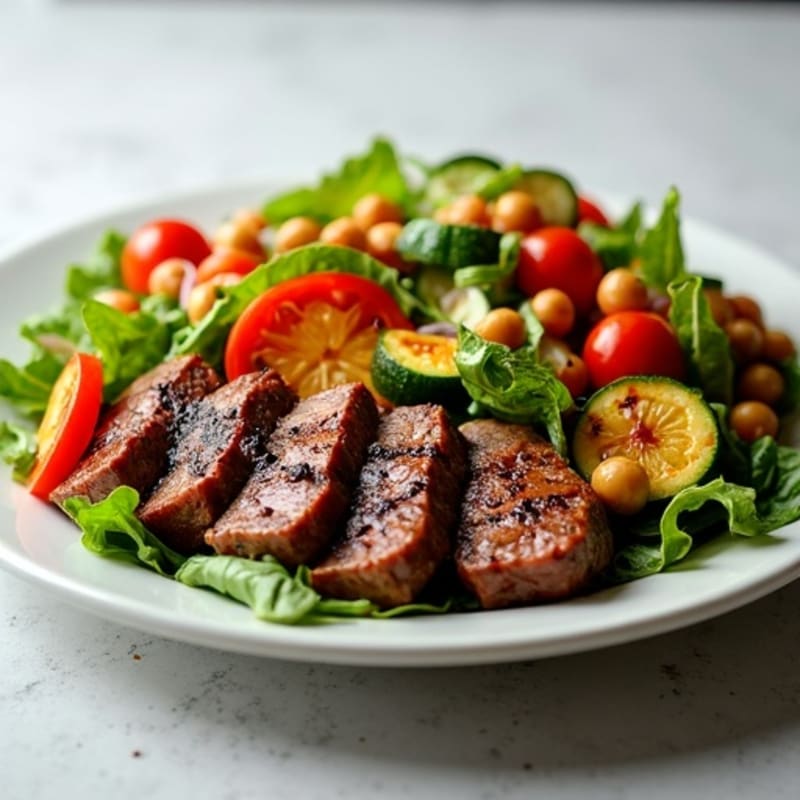 Grilled Steak Salad with Roasted Vegetables