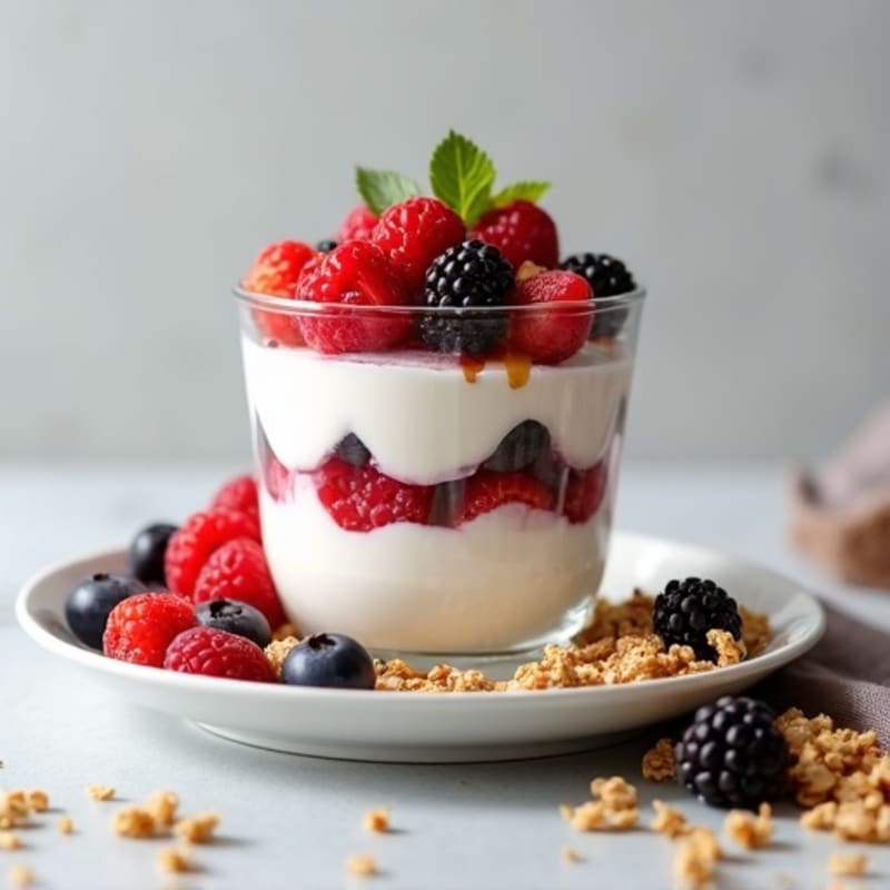 Creamy Greek Yogurt Protein Parfait with Mixed Berries