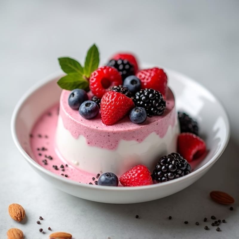 Greek Yogurt Protein Mousse with Berries