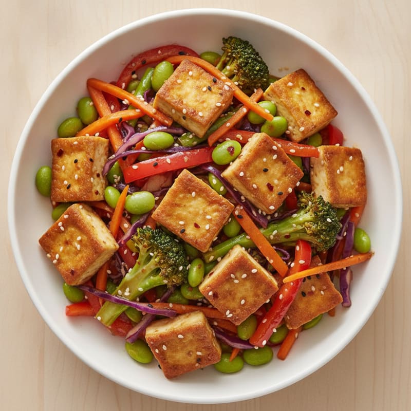 Rainbow Vegetable Sesame Stir-Fry