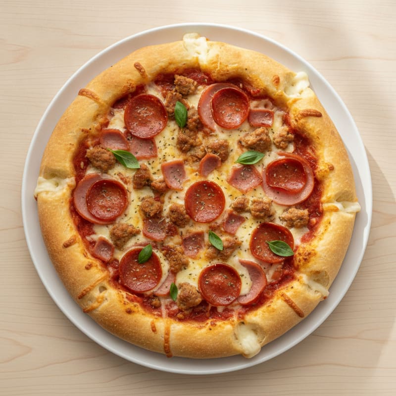 Meat Lovers Stuffed Crust Pizza